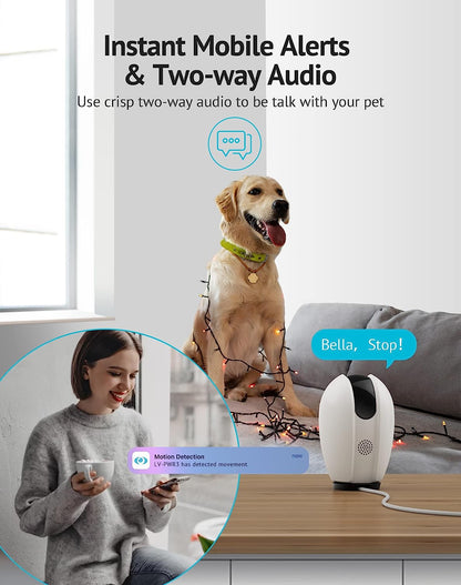 Indoor Security Camera,1080P Home Security Camera with Sound & Motion Detection, 360° Baby Monitor with Phone App, WIFI Pet Camera, 2-Ways Audio, Night Vision, Sd&Cloud Storage,Works with Alexa