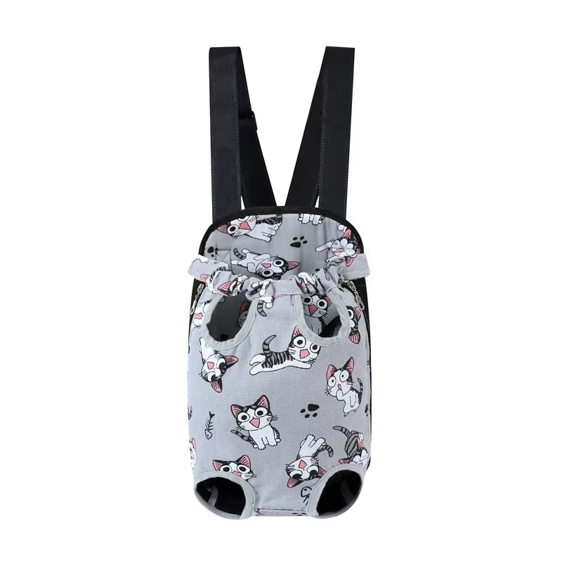 Adjustable Cat Carrier Bag Pet Double Shoulder Backpack Portable Bag Outdoor Travel Camping Hiking Cat Bag Dog Bag