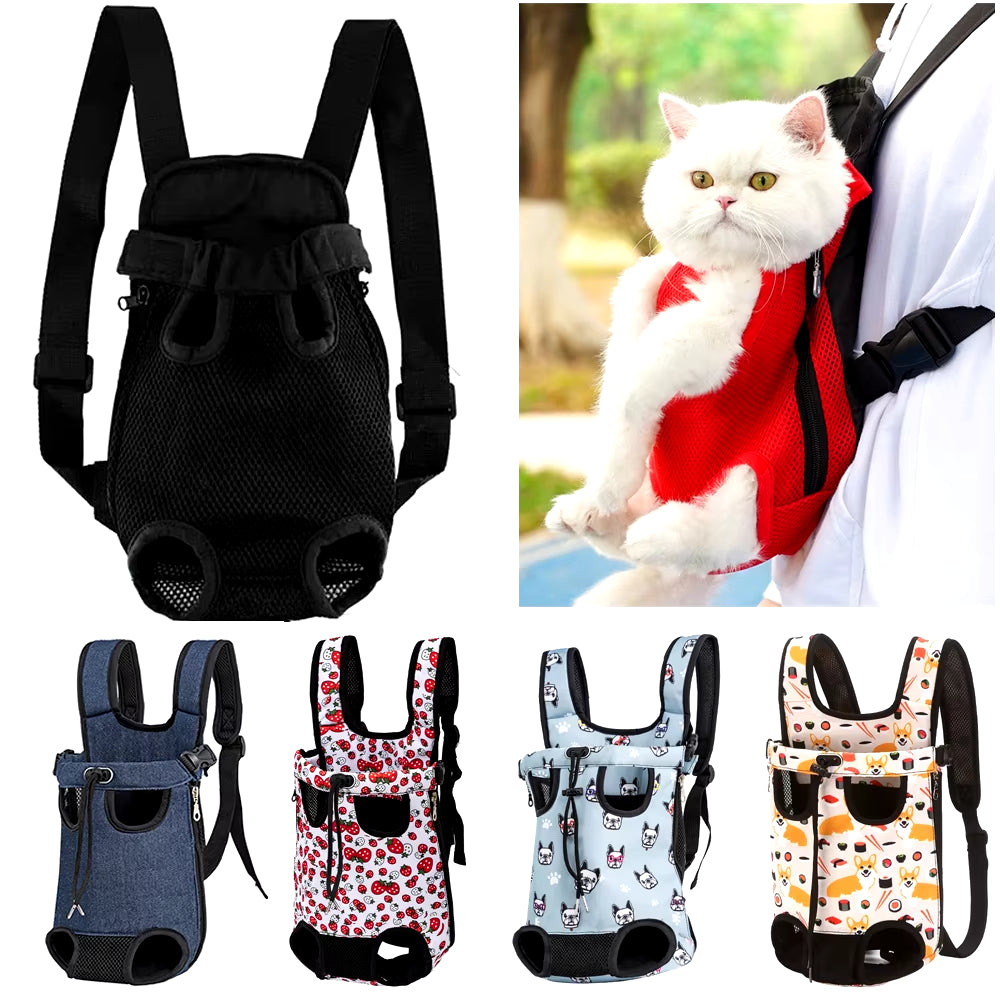 Adjustable Cat Carrier Bag Pet Double Shoulder Backpack Portable Bag Outdoor Travel Camping Hiking Cat Bag Dog Bag